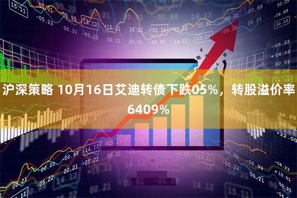沪深策略 10月16日艾迪转债下跌05%，转股溢价率6409%